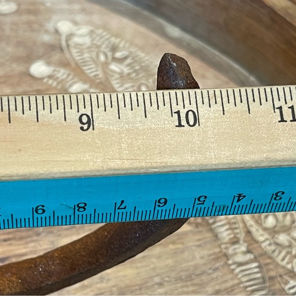 10” Rustic Aged iron steer wall hook - Picture 6 of 8